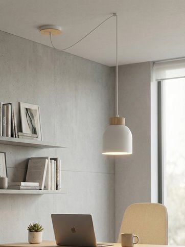 Lampa wisząca KRU 1 WHITE nowoczesna, biała, metal, pająk