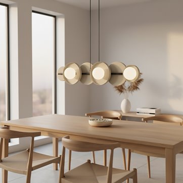 Lampa wisząca MODEL 6 BL MOKKA loft, beżowa, metal