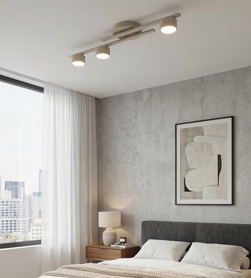 Lampa sufitowa FRAGMENT 3 MOKKA loft, beżowa, metal