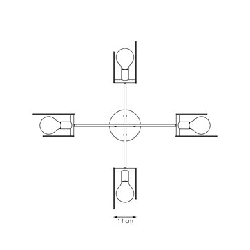 Lampa wisząca SKIVA 4 BL nowoczesna, czarna, metal, drewno