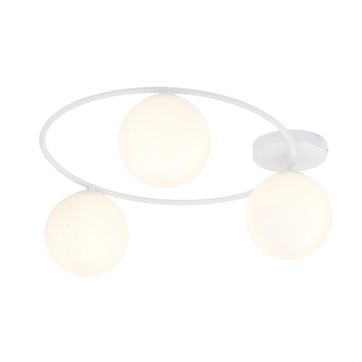 Lampa sufitowa SOPRA 3 WH OPAL plafon klosze kule, biała