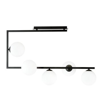 Lampa sufitowa SOMA 5 BL OPAL nowoczesna, czarna