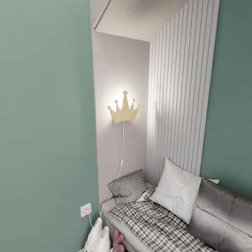 Kinkiet QUEEN K1  oryginalny, drewno, dziecięcy