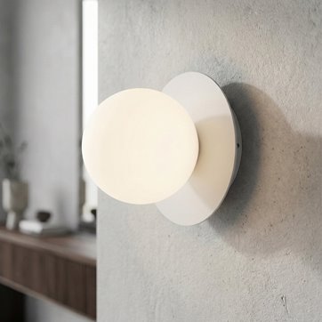 Kinkiet AMERICANA K1 WHITE nowoczesny, biała, metal