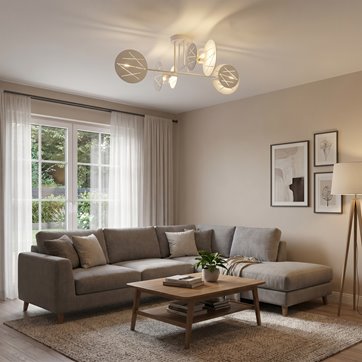 Lampa sufitowa FRICK 4 WH nowoczesna, biała, metal